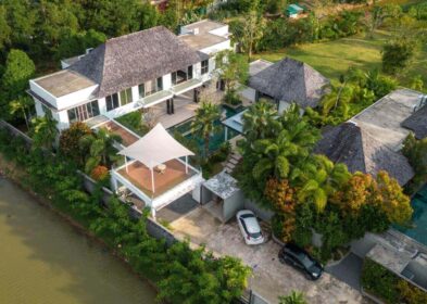 Luxury villa with private pool and modern interiors near Laguna, Phuket.