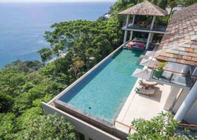 Ultra-luxury 6-bedroom oceanfront villa with infinity pool and panoramic Andaman Sea views in Kamala, Phuket.