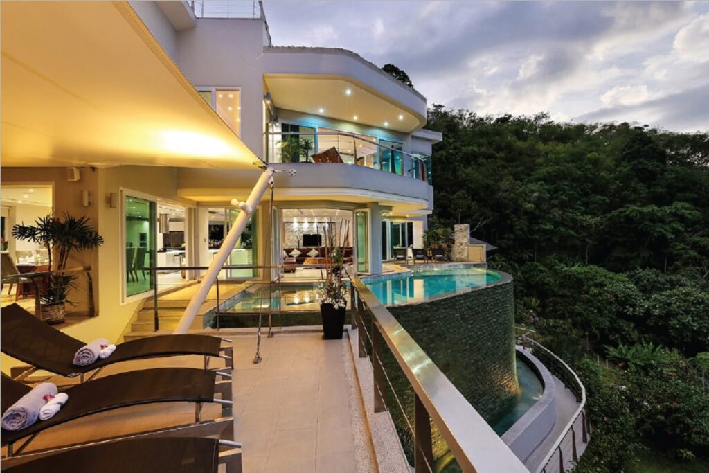 Luxury 6-bedroom hilltop villa with infinity pool for sale near Surin Beach, Phuket