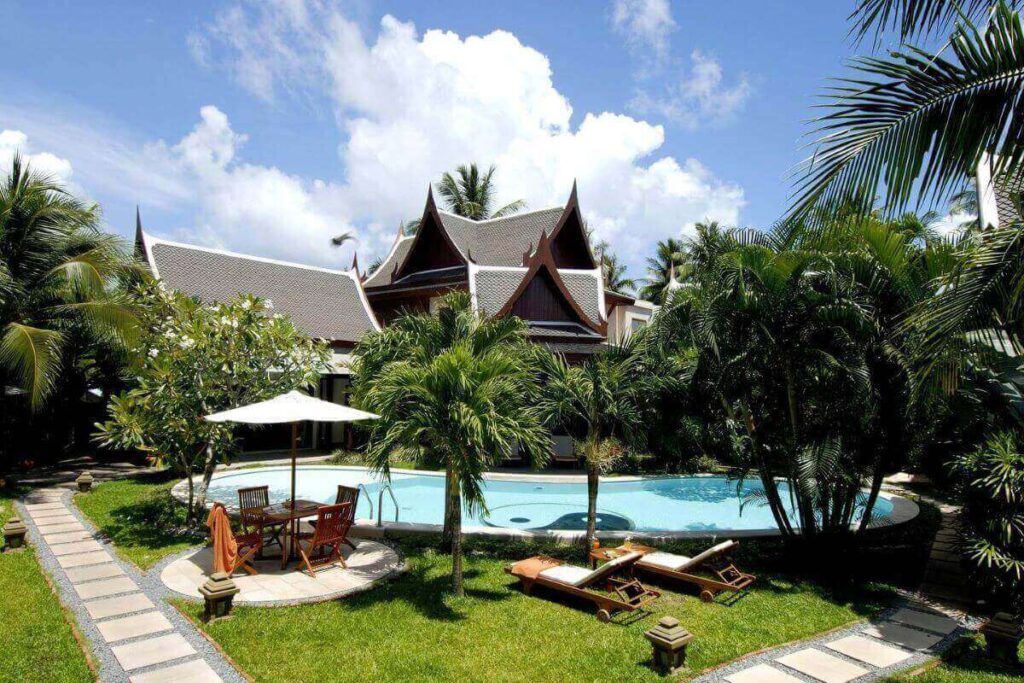 8-Bedroom Thai-Style Pool Villa with Garden near Bang Tao Beach, Phuket