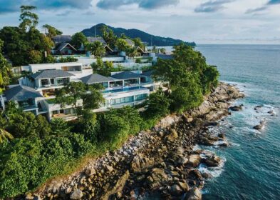 Luxury oceanfront villa with infinity pool and private beach access in Surin, Phuket.