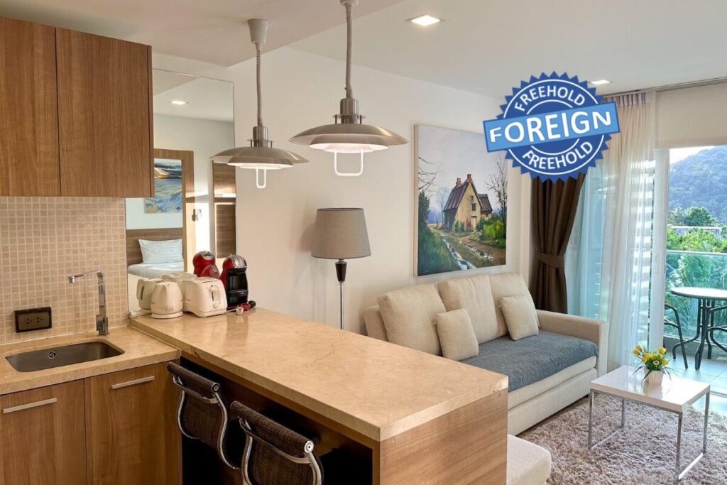 1-bedroom fully furnished apartment with pool and gym for sale near Nai Harn Beach, Phuket