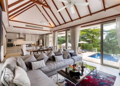 3-bedroom tropical-style villa with pool and clubhouse access for sale in Kata, Phuket