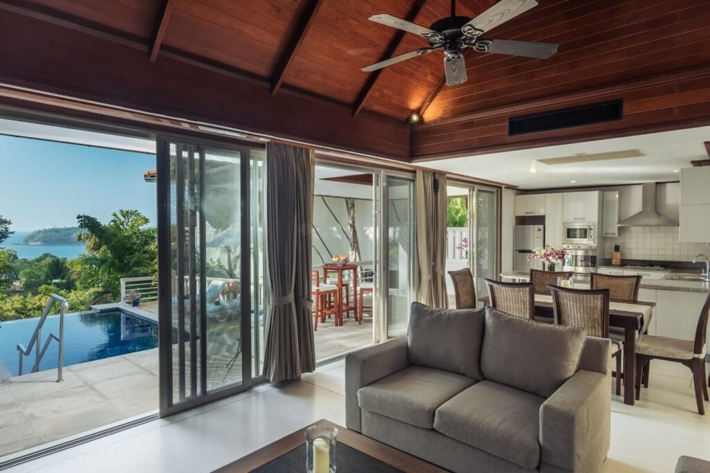 4-bedroom sea view villa with private pool and estate facilities for sale in Kata, Phuket