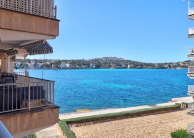 Sea view apartment terrace at Edificio Palmar II Santa Ponsa Mallorca