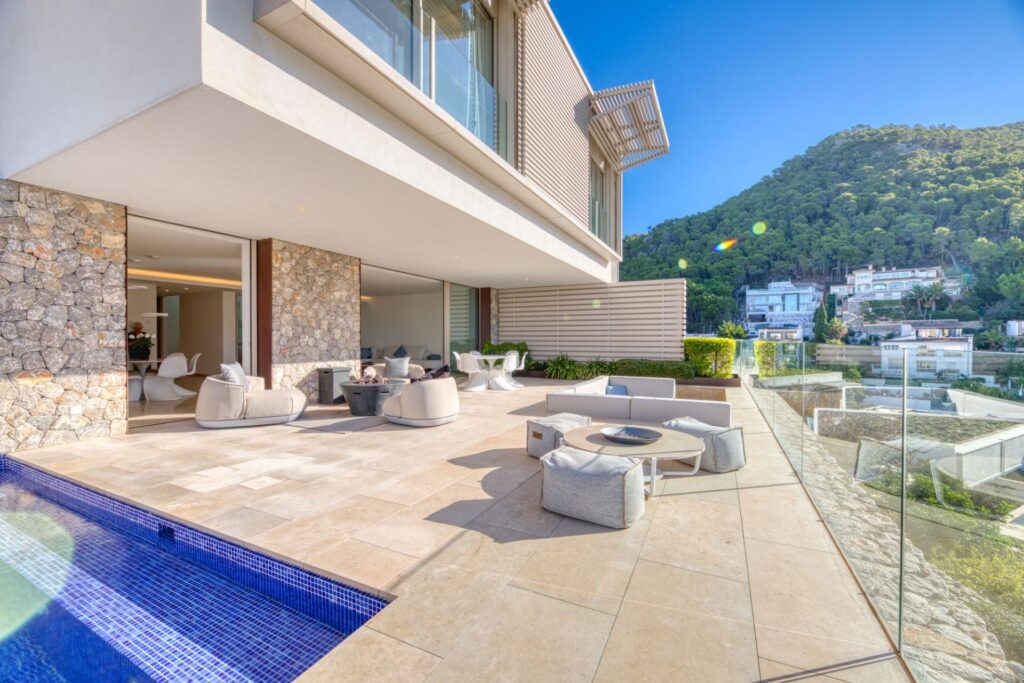 3-bed sea view villa for sale in Cala Llamp, Port Andratx, Mallorca