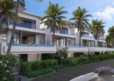 Exterior of 3-storey sea view villa at Vanya Sicily, Koh Samui