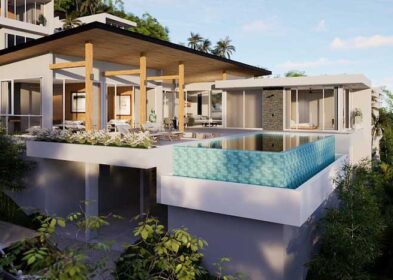 Modern 3-bed villa with sea views and pool near Crystal Bay, Lamai