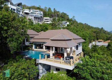 Modern 4-bed villa with panoramic sea views and infinity pool in Laem Set, Koh Samui