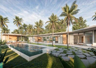 Pre-launch luxury villa in Samui Sunset Valley, Maenam, Koh Samui with mountain sunset views