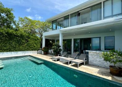Contemporary 4-bed sea view duplex villa with infinity pool in Plai Laem, Koh Samui