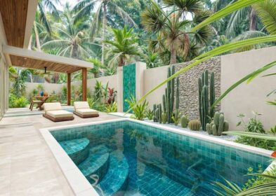 Exterior of 1-bed garden pool villa in Maenam, Koh Samui