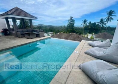 3-bed sea view villa with pool and rooftop for sale in Chaweng, Koh Samui