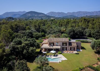 Stone-built finca with pool and gardens in the countryside near Pollença, Mallorca