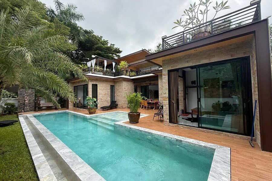 4-bed pool villa with rooftop terrace and solar in Rawai Phuket