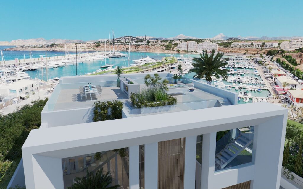 Modern sea view villa for sale above Port Adriano, Calvià