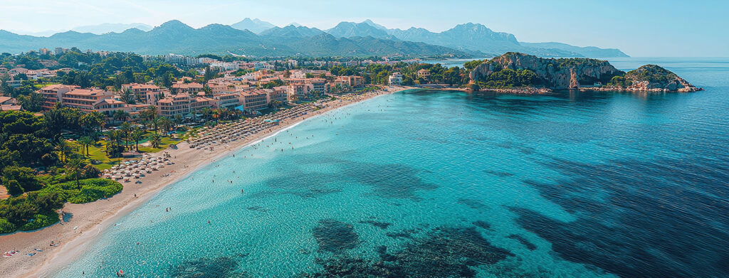 An aerial shot of Costa de la Calma, Peguera, Mallorca