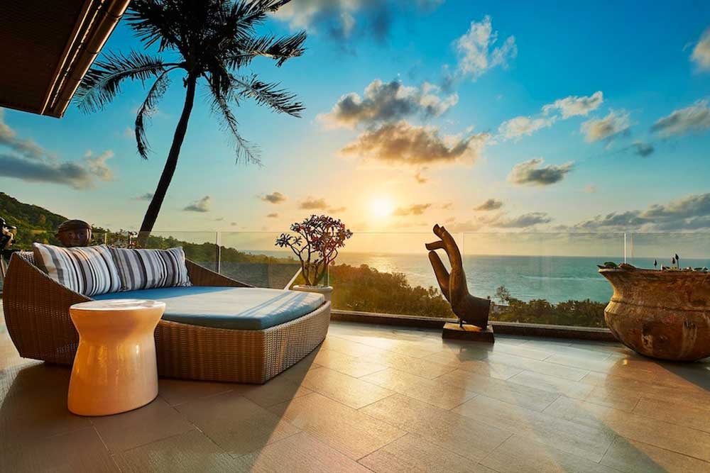 View from terrace of pool villa in Lamai, Koh Samui
