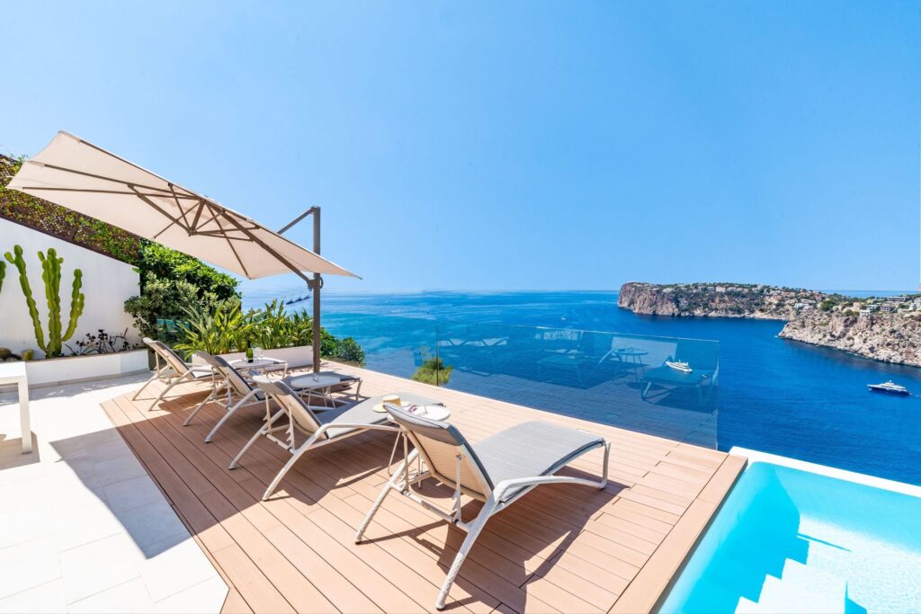 Sea view villa with private pool and gym in Port d’Andratx, Mallorca