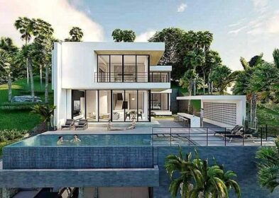 4-bed modern sea view villa in Maenam, Koh Samui