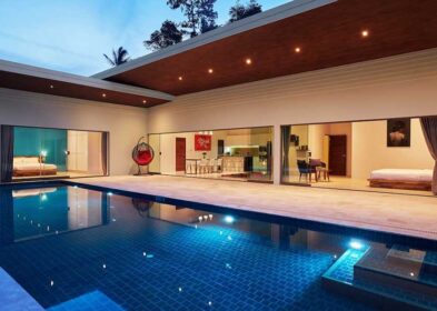 4-bed modern pool villa with large garden in Bang Kao, Koh Samui