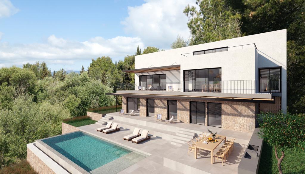 4-bed contemporary villa with infinity pool and sea views in Bonaire, Alcúdia, Mallorca