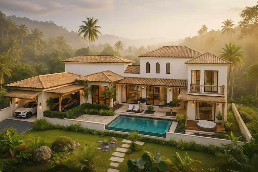 4-bed Type E pool villa in Boho Chic Village, Bang Por, Koh Samui