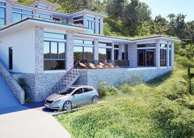 new 4-bed sea view villa with private pool in Lamai, Koh Samui