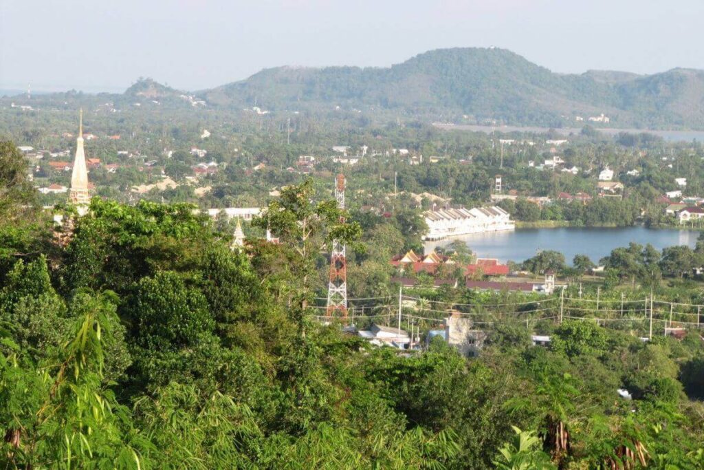 Sea view land for sale in Chalong, Phuket – 3,200 sqm with road access and infrastructure in place
