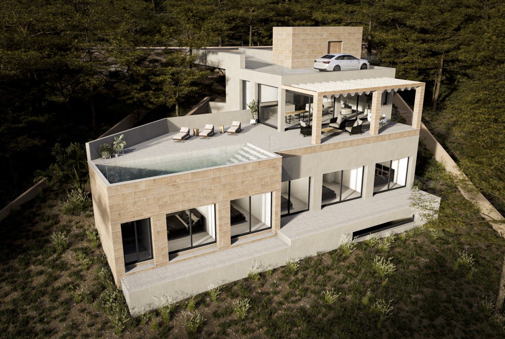 5-bed contemporary villa project with sea views in Gotmar, Pollensa, Mallorca