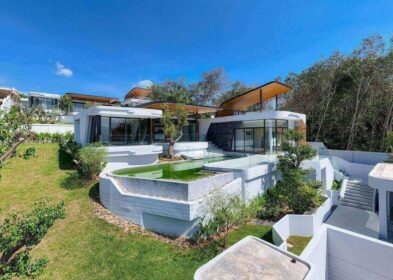 4-bed luxury modern Balinese pool villa with mountain views in Layan, Phuket