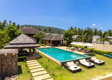 5-bed beachfront villa with island views in Thong Krut, Koh Samui