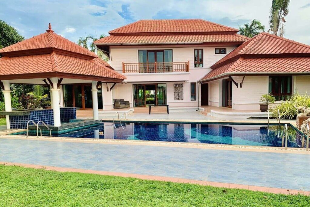 4-bed pool villa with lagoon and golf course views in Laguna, Phuket