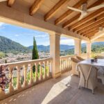 View over Pollensa from an elevated villa terrace in Mallorca