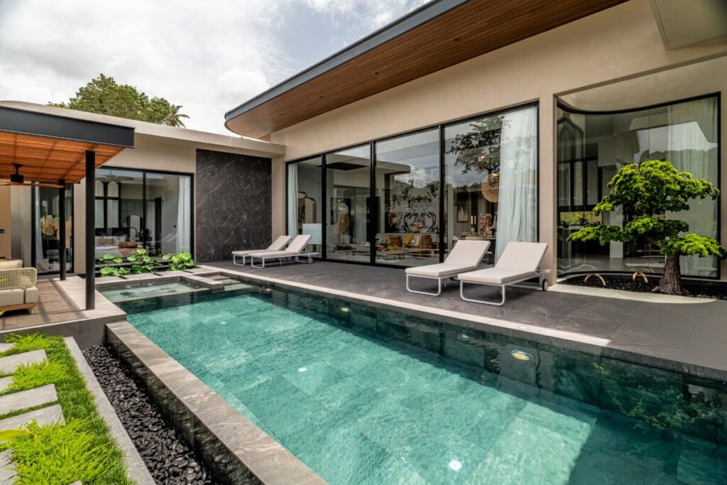 3-4 bed pool villa with mountain view in Nai Harn, Phuket, 369 sqm build