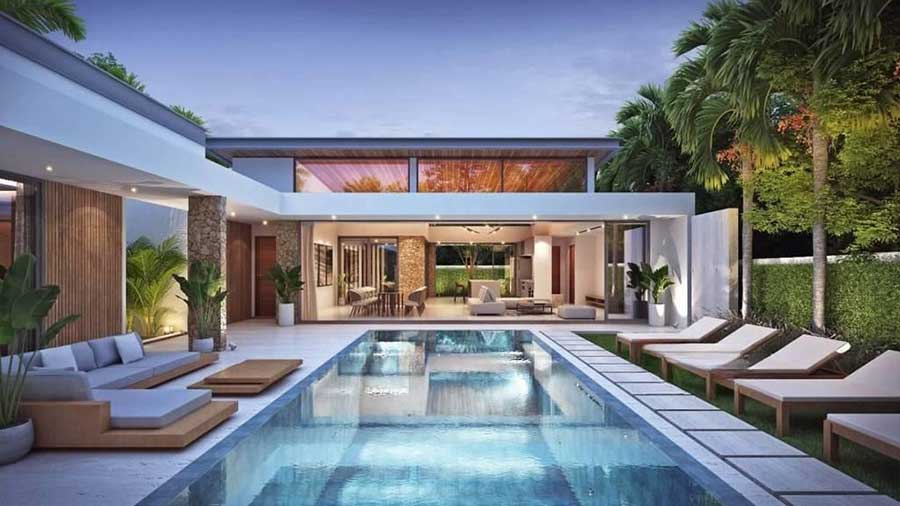 4-bed pool villa near Bang Rak Beach, Koh Samui