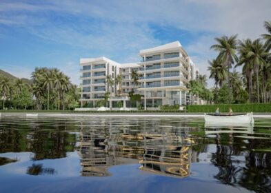 1-bed waterfront condo for sale within Boat Avenue, Bang Tao, Phuket, lake views