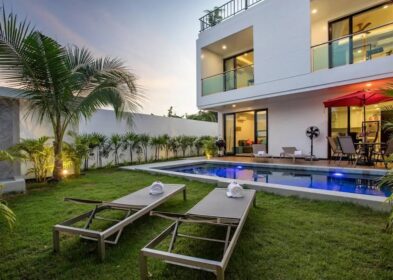 2-bed pool villa for sale in Soi Suksan, Rawai, Phuket, rooftop terrace with Chalong Bay views