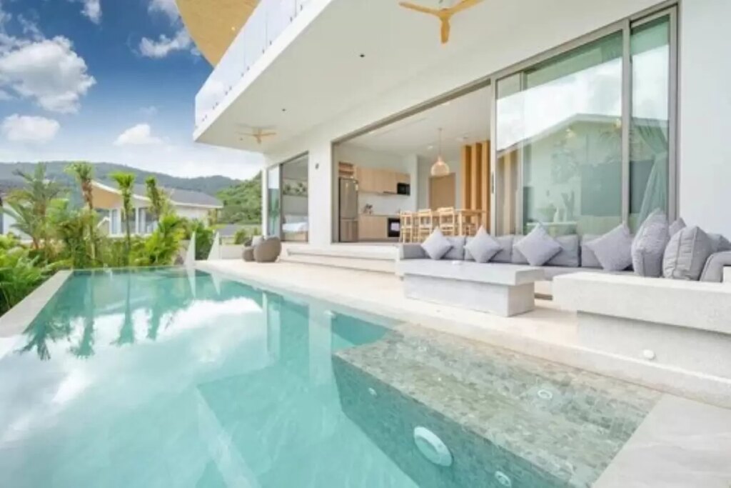 Resale 3-bed hillside pool villa for sale in Kamala, Phuket, near Kamala Beach