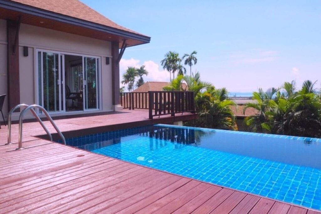 Resale 4-bed sea view pool villa for sale overlooking Makham Bay, Panwa, Phuket