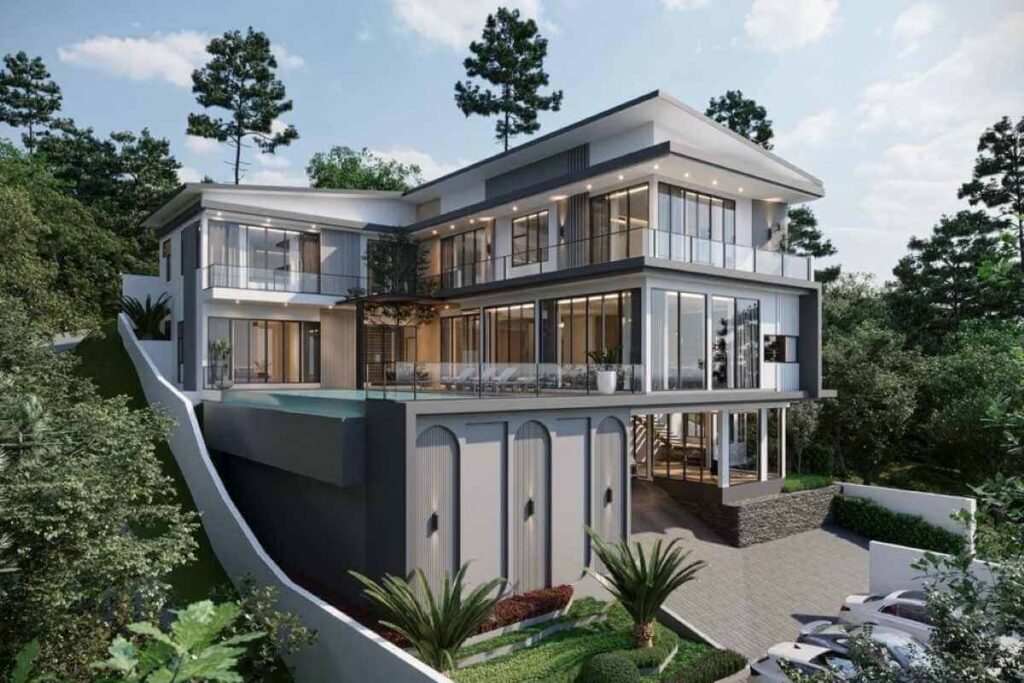 5-bed mountain view pool villa for sale in Nai Harn, Phuket