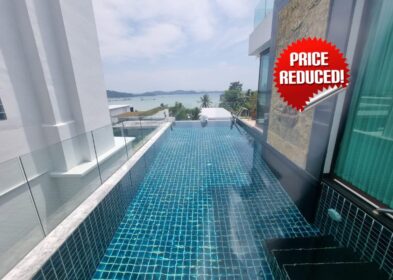 Resale 6-bed sea view pool villa for sale at Ao Po Bay, Pa Klok, Phuket, price reduced