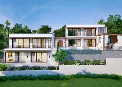 4-bed sea view pool villa at Tesoro Valley, Bang Makham, Koh Samui