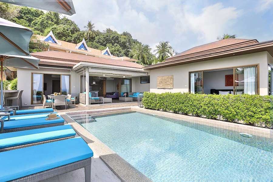 4-bed sea view pool villa in Lamai, Koh Samui