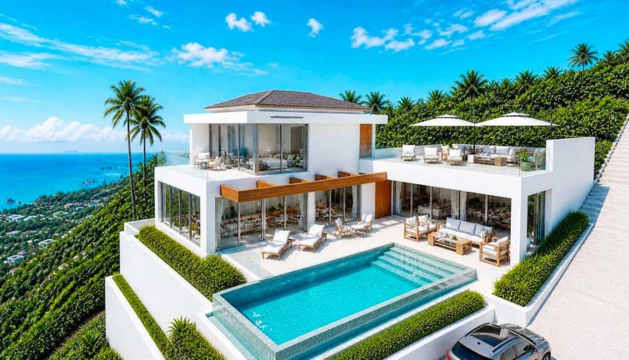 Koh Samui sea view villa in Chaweng