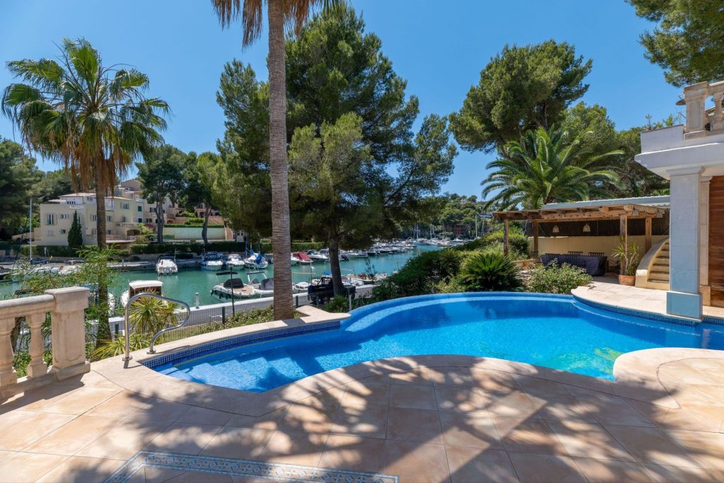 6-bed frontline marina pool villa with direct waterfront access in Santa Ponsa, Calvia, Mallorca