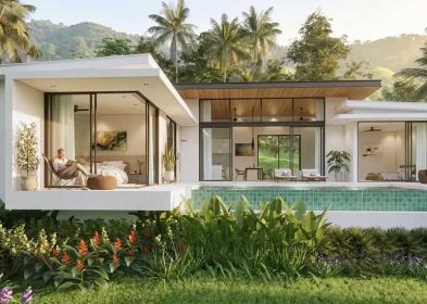 3-bed single-level Sawasdee pool villa with sea or garden views in Plai Laem, Koh Samui