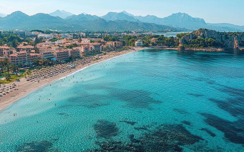 An aerial shot of Costa de la Calma, Peguera, Mallorca