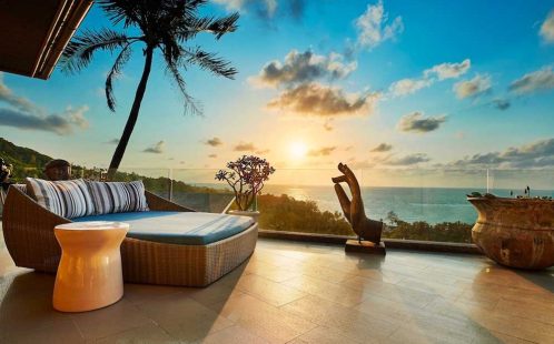 View from terrace of pool villa in Lamai, Koh Samui