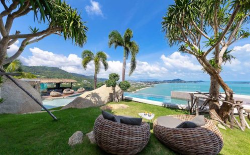 Modern Koh Samui sea view villa with views of Chaweng Bay